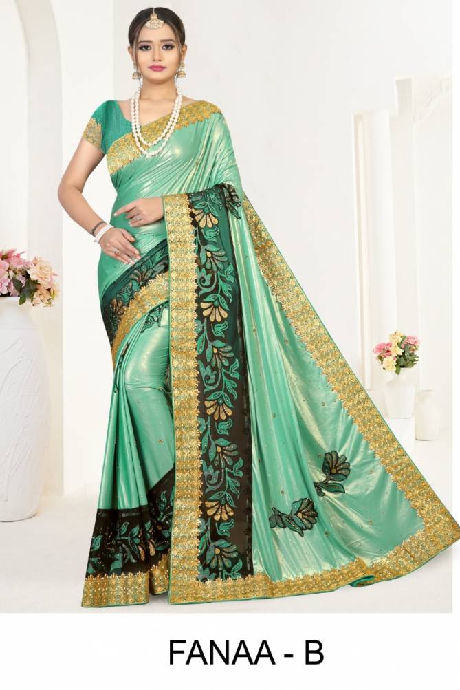 Ronisha Fanaa Festive Wear Imported Lycra Latest fancy  Designer Saree Collection